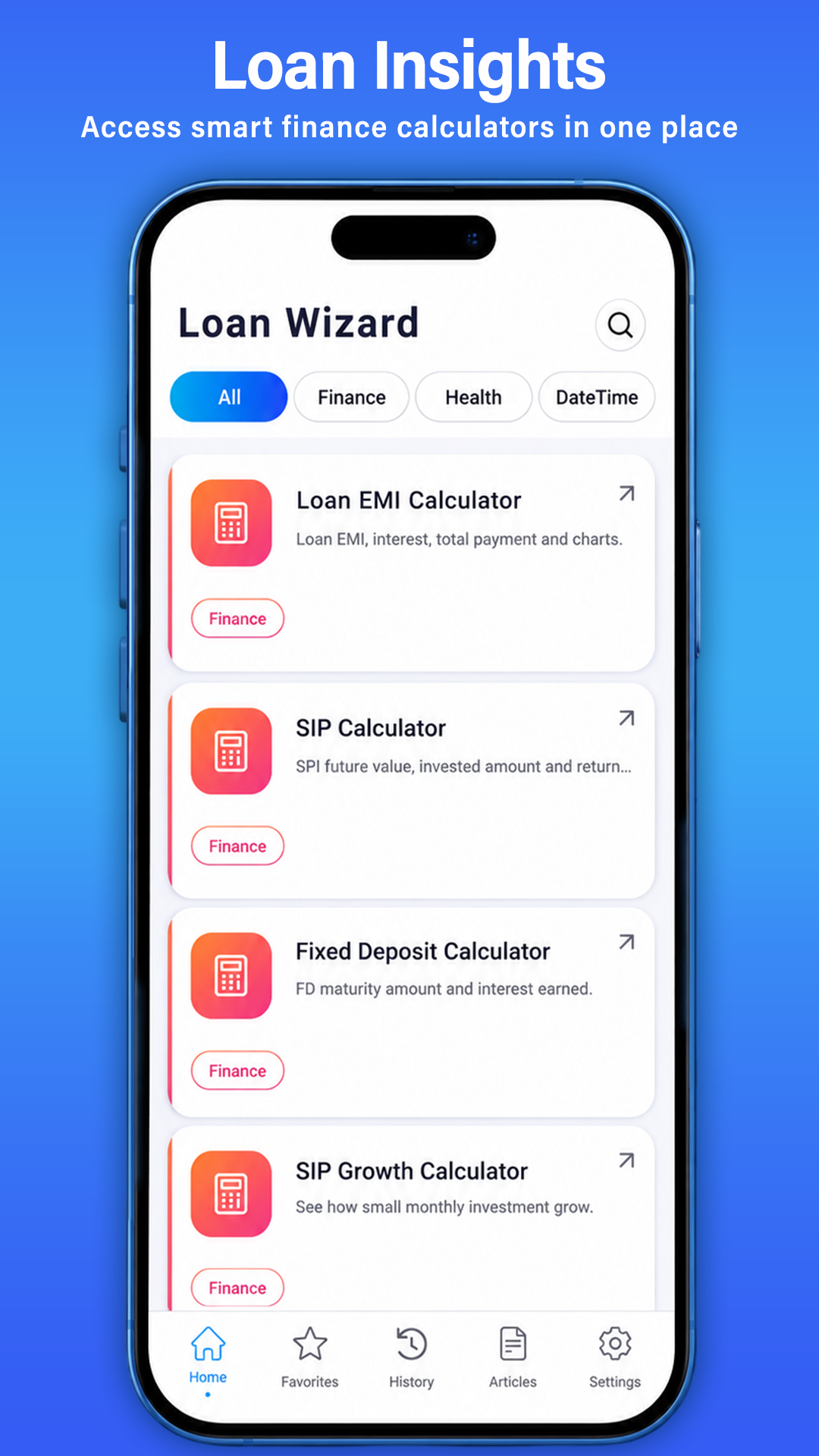 Loan Wizard — Loan Insights home